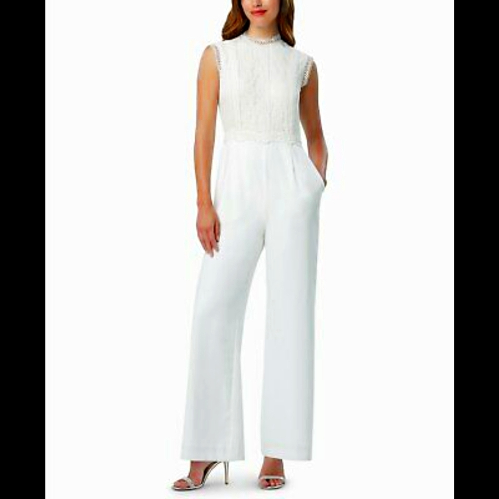 Tahari White Jumpsuit